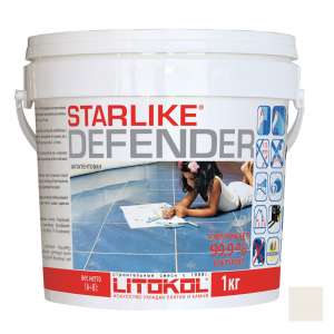 STARLIKE DEFENDER затирочная смесь (ЛИТОКОЛ СТАРЛАЙК ДЕФЕНДЕР) C.350 (Cristal / Кристалл-Хамелеон, 1кг)