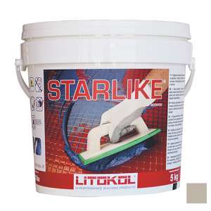 LITOCHROM STARLIKE затирочная смесь (ЛИТОКОЛ ЛИТОХРОМ СТАРЛАЙК) C.220 (Silver / Светло-серый), 5 кг